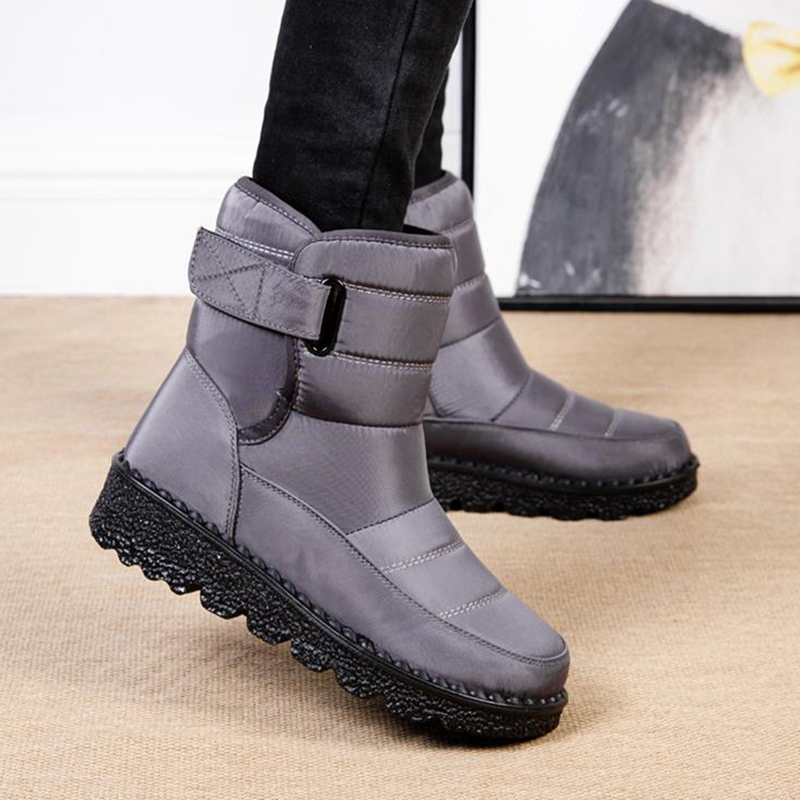 Buty damskie śnieg pluszowe buty damskie wsuwane buty platformy damskie buty futro wodoodporne botki Chunky Botas Mujer buty zimowe
