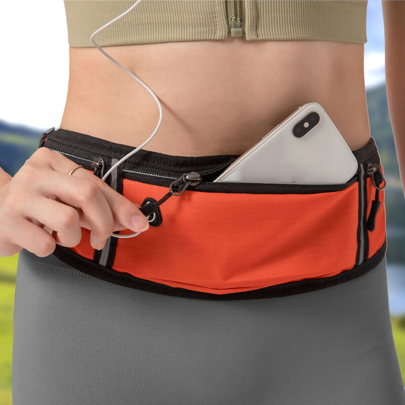 Sac de ceinture de sports de plein air pour hommes et femmes, équipement de course pour téléphone portable, mini sac d'attente étanche invisible, vente en gros
