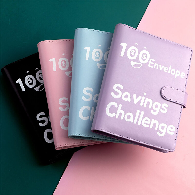 100 Tage 100 Umschlag Einsparungen Herausforderung Geld sparen Herausforderung Binder Notebook Bargeld Budget Veranstalter Bargeld Lagerung Handbuch