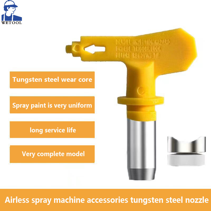 Wetool Yellow Multiple Models Airless Spray Gun Nozzle Tip 3600psi Airless Tips 395 515 for Paint Sprayer