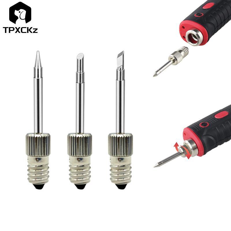 1pcs Welding Soldering Tips USB Soldering Iron Head Replacements Threaded Soldering Tip Fits For E10 Interface Soldering Iron