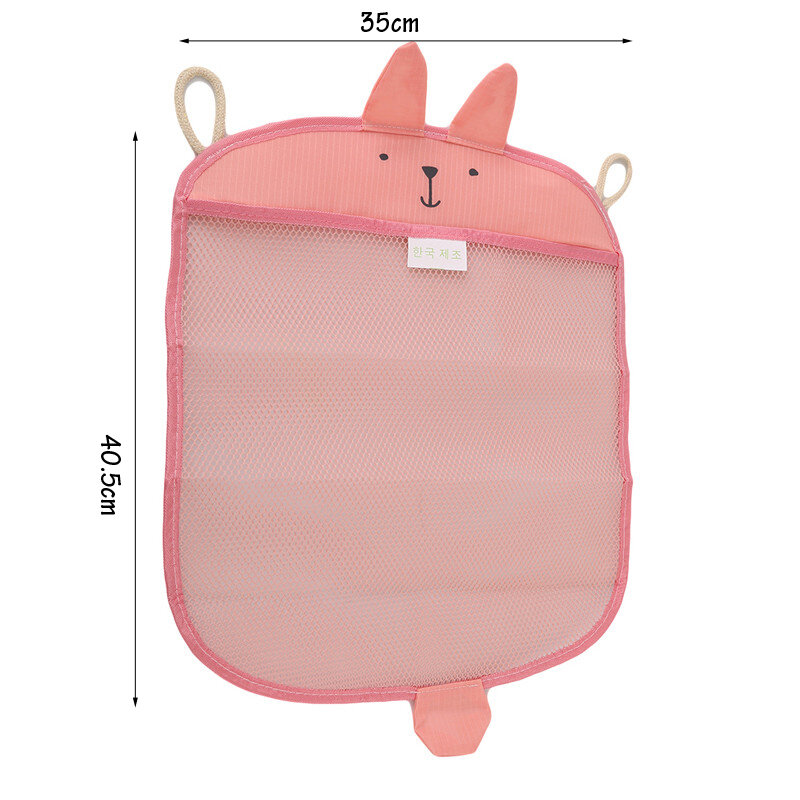 Tas jaring kamar mandi bayi 40.5*35cm tas mainan mandi anak keranjang mainan kain tahan air bentuk hewan kartun keranjang mainan CX674643