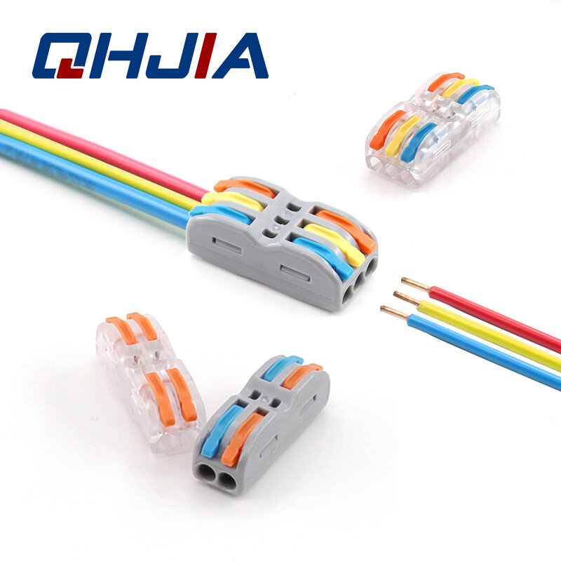 Wire Quick Universal Fast Electrical Compact Push-in Spring Splicing Terminal Block made in China Connector