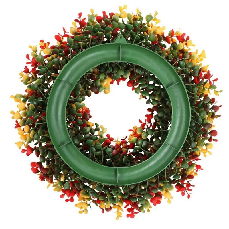 Durable Christmas Wreath Wall Hanging Christmas Wreath Plastic Christmas Wreath Festive Front Door Garland for Wedding Party