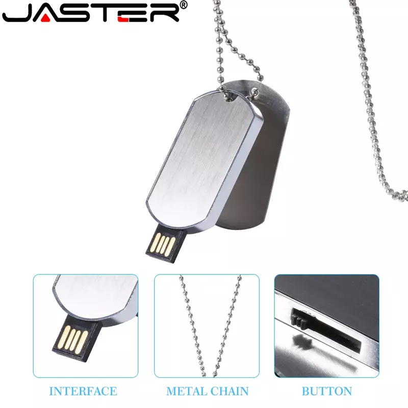 JASTER USB Flash Drive Free custom logo Mini Metal 2.0 Pen drive 8GB U disk 32GB Hi-Speed USB stick 64GB Girl gifts Memory Stick