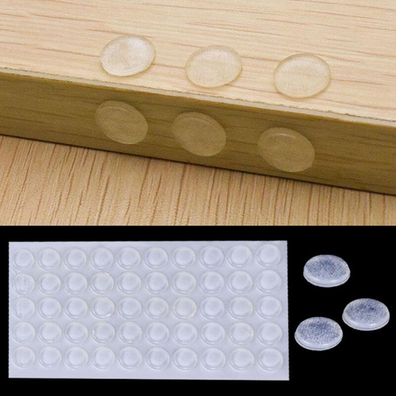 20 peças de amortecedor de silicone redondo transparente auto-adesivo macio antiderrapante almofada de pé toalete acessórios de móveis