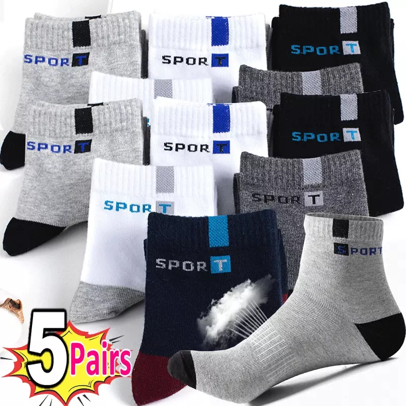 5 Paar Herren Bambus faser Socken Sommer Frühling atmungsaktive Baumwolle Sports ocke atmungsaktive Deodorant Business Socken plus Größe 38-47