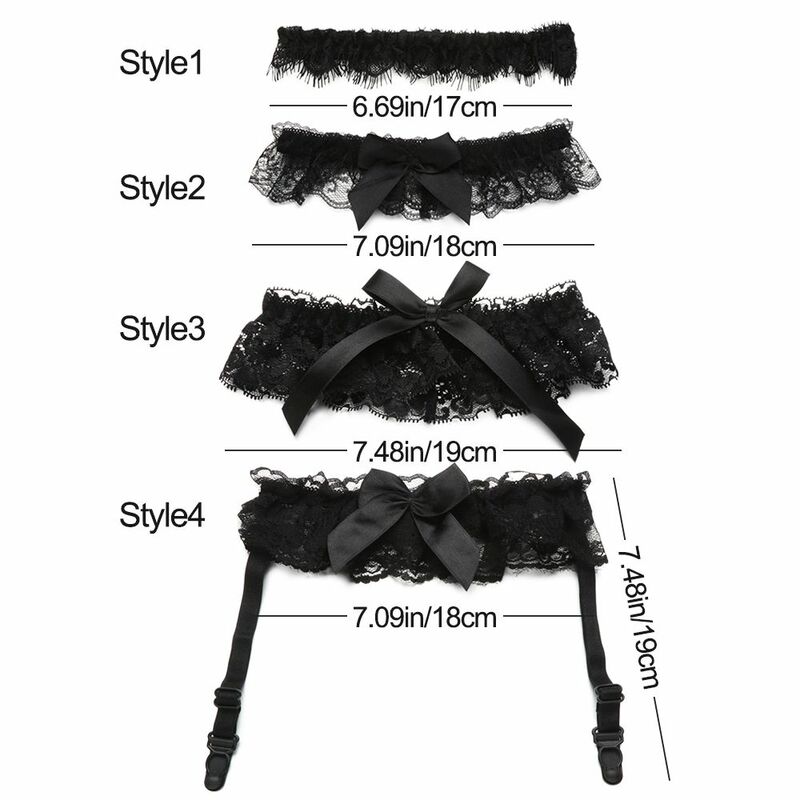 Sexy Fashion Lingerie Wedding Garter Belt Bride Cosplay Party Accessories Bowknot Lace Elastic Leg Ring