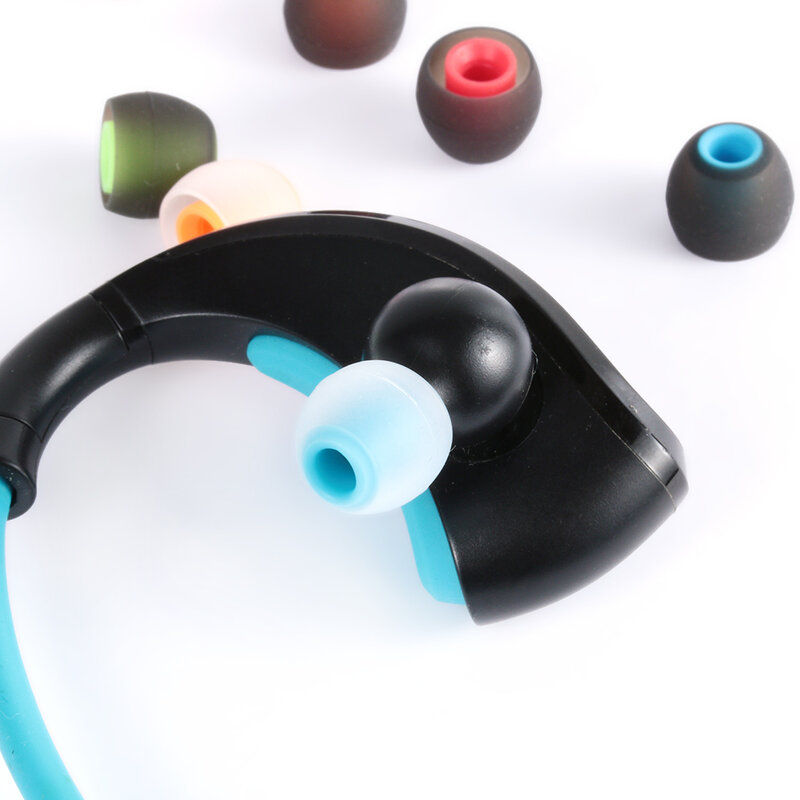 Earphone silikon Universal, 12 buah Headset ujung earbud lembut 3.8mm, pengganti bantalan telinga tahan guncangan S/M/L
