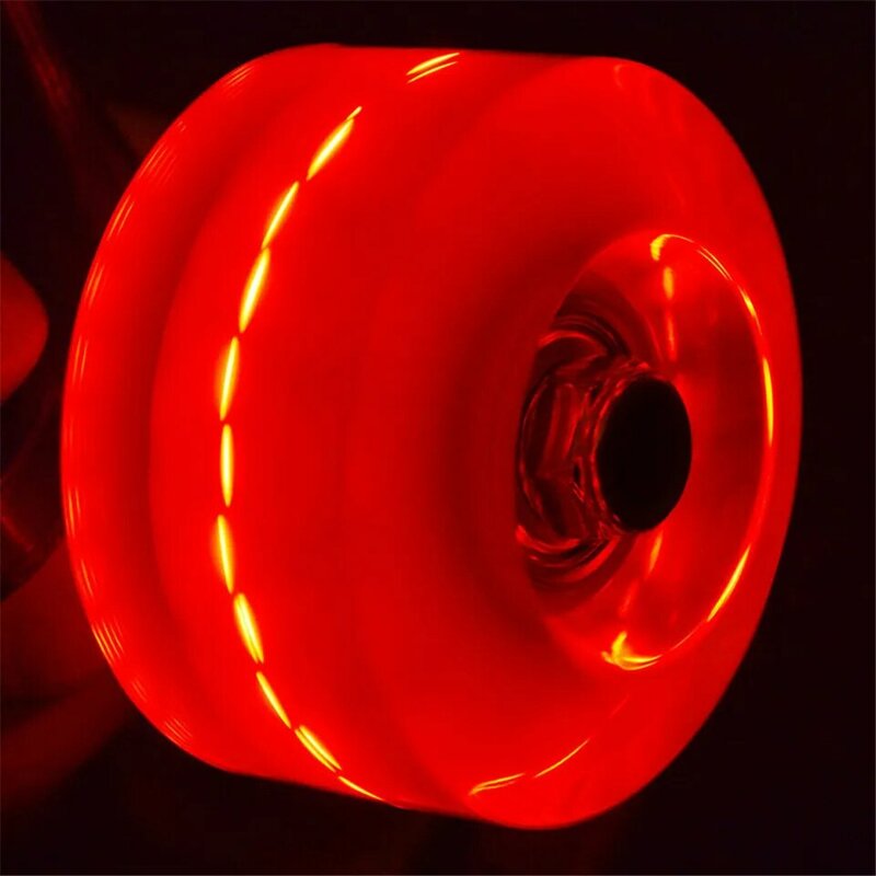 Original Led Flashing PU Roller Skates Wheel 82A 32*58mm Quad Skates Tires with Bearings Magnetic Core Roller Skating Wheels