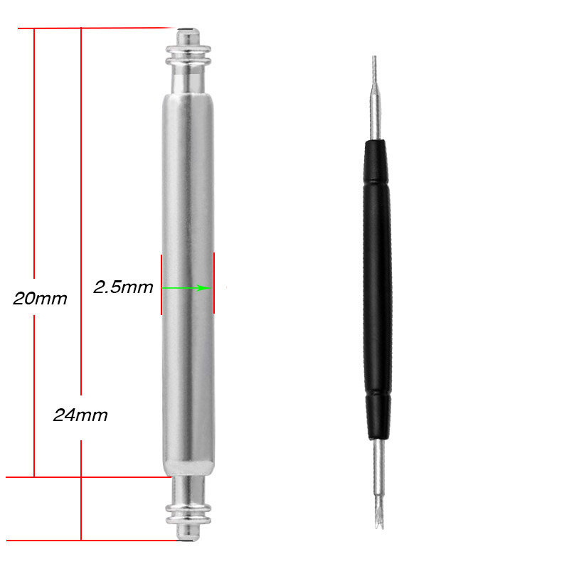 Diameter 2.5Mm Gelang Jam Pin Bar Pegas Baja Tahan Karat Penuh untuk Seiko SKX007 SKX009 20Mm 22Mm Gelang Jam Tautan Batang Pegas