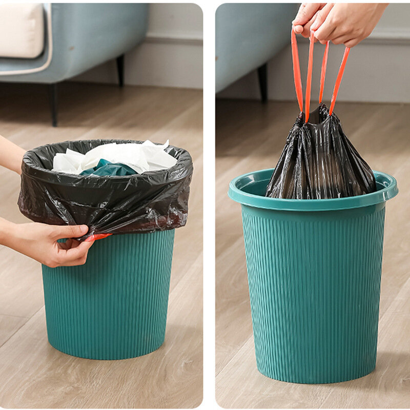 1 لفة أكياس القمامة رشاقته الرباط أكياس القمامة المنزلية المتاح القمامة الحقيبة المطبخ تنظيف كيس النفايات تخزين مقاوم للماء