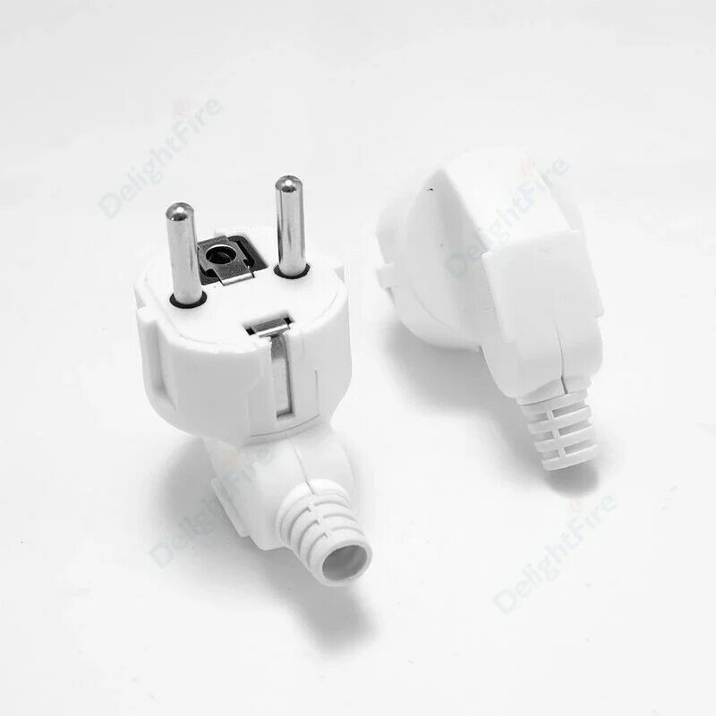 Adaptor colokan EU 16A stop kontak AC pengganti jantan konektor Euro soket elektrik Schuko dapat diisi ulang untuk kabel ekstensi daya