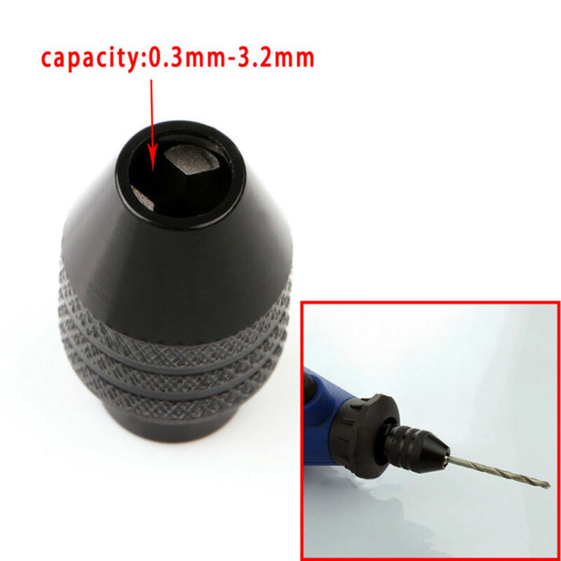 Amoladora eléctrica de 0,3-3,2mm, mandril de 3 mordazas, M8 x 0,75mm, a prueba de óxido, mandril de tres mordazas, accesorios para herramientas eléctricas