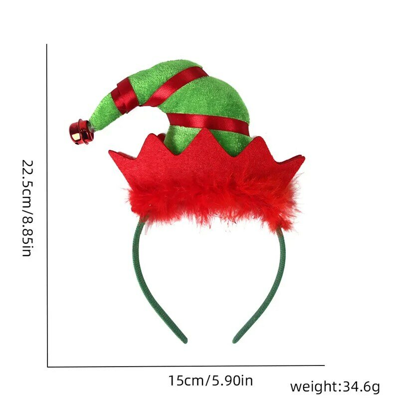 Bando Kartun Natal 2024 bando Santa topi badut bando kaki dekorasi Natal hiasan kepala Tahun Baru Noel pesta hadiah anak-anak Dropship