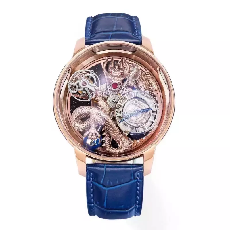 Jam tangan mekanik Tourbillon terbaru 2024 jam tangan bahan kristal tahan air naga angkasa jam edisi terbatas pria