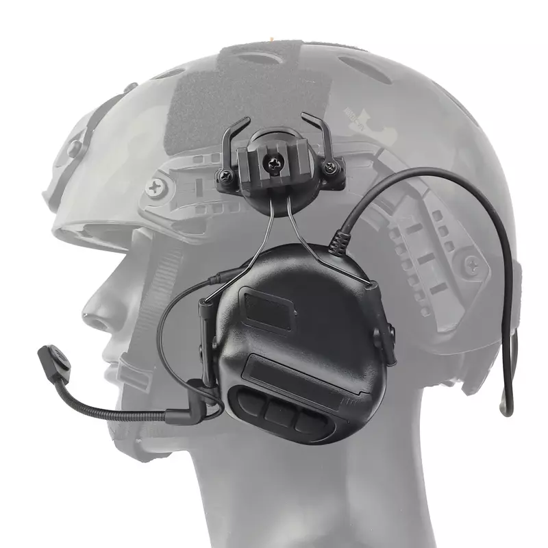 DulMédiateur set-Casque antibruit sans cueillette pour casque militaire, radio Baofeng, adaptateur PTT, écouteur mobile