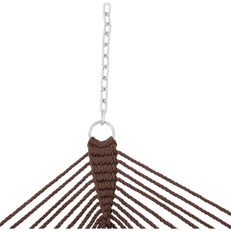 Sunnydaze Soft-Spun Polyester Rope Double Hammock - 600-Pound Weight Capacity