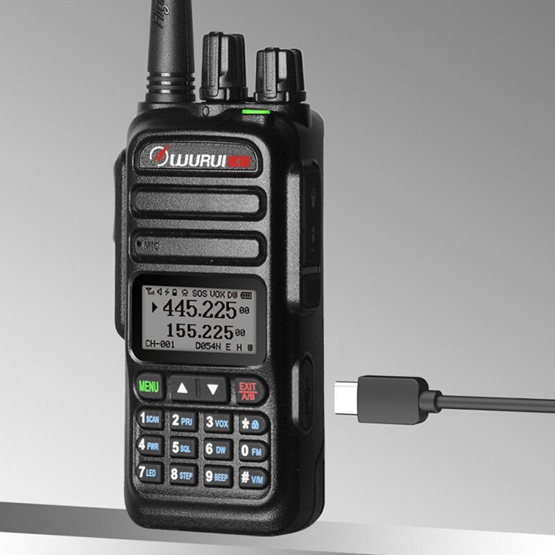 Wurui UV83 walkie talkie walkie 100-520MHZ radio dual band radio bidirezionale dispositivi ham uhf comunicatore vhf a lungo raggio per la caccia