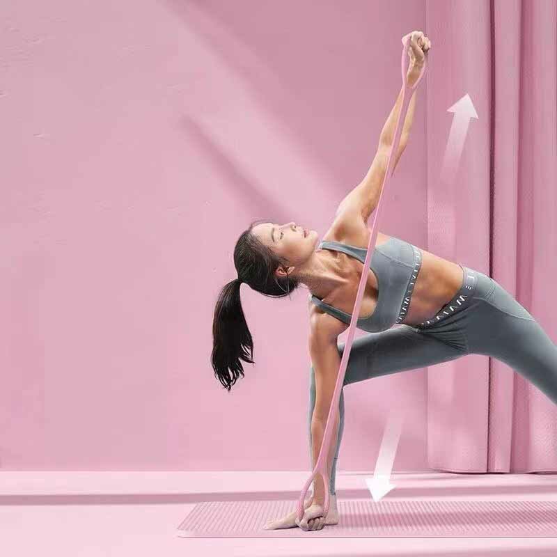 Dispositivo de estiramiento de TPR en forma de 8, equipo de entrenamiento de Yoga de belleza de espalda, cinturón de tensión de expansión de pecho elástico, cuerda de Fitness para espalda femenina