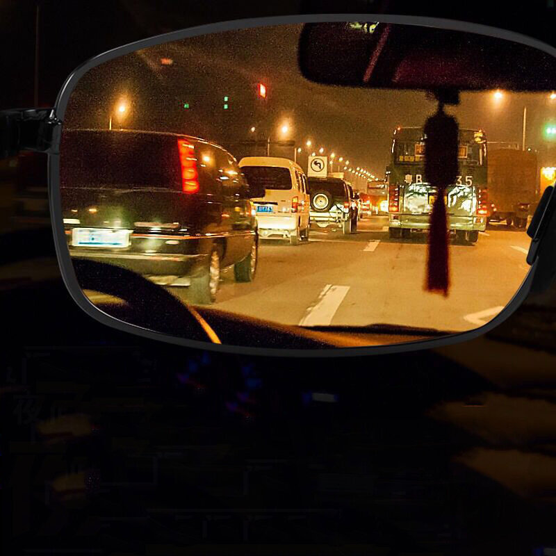 W nowym stylu okulary słoneczne noktowizyjne samochodu do jazdy gogle Unisex kierowca HD noc dzień jazdy owinąć wokół okulary przeciwodblaskowe