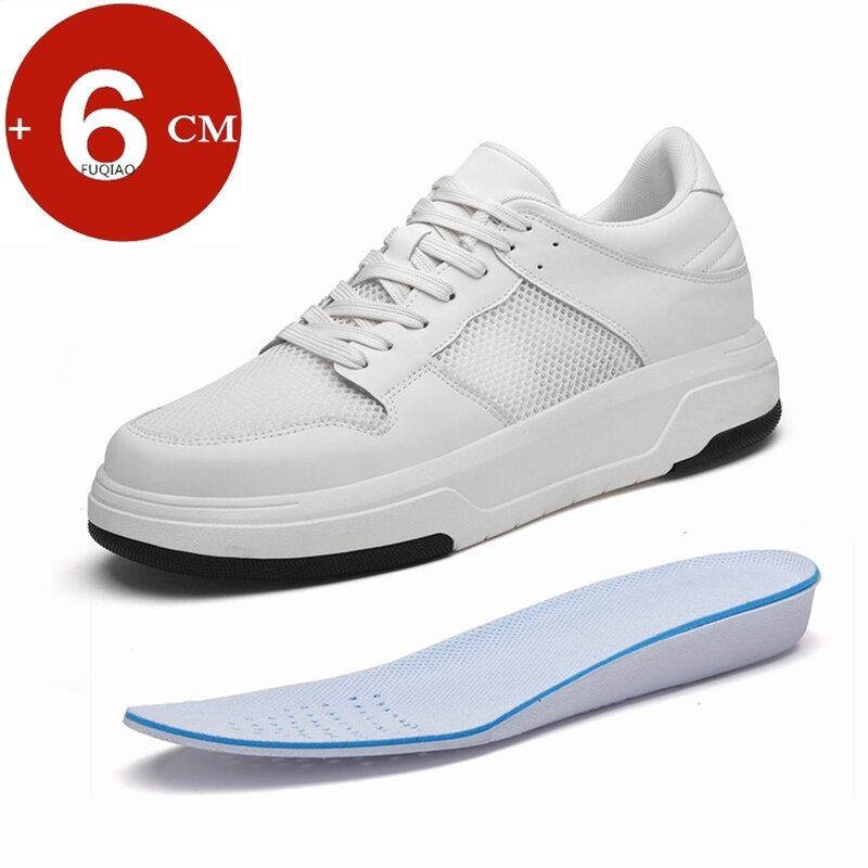 Man Summer Elevator Shoes Comfortable Breathable Chunky Sneakers for Men Height Increase Insole 6cm Casual Shoes Lift Sports