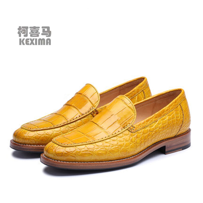 CWV new arrival men crocodile leather shoes male crocodile shoes male loafers