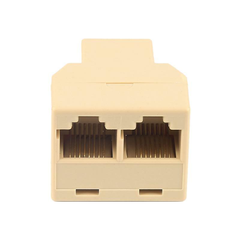 1 ~ 20 buah Splitter 1 sampai 2 cara RJ45 Female Splitter LAN jaringan Ethernet konektor Extender Adapter Plug konektor adaptor