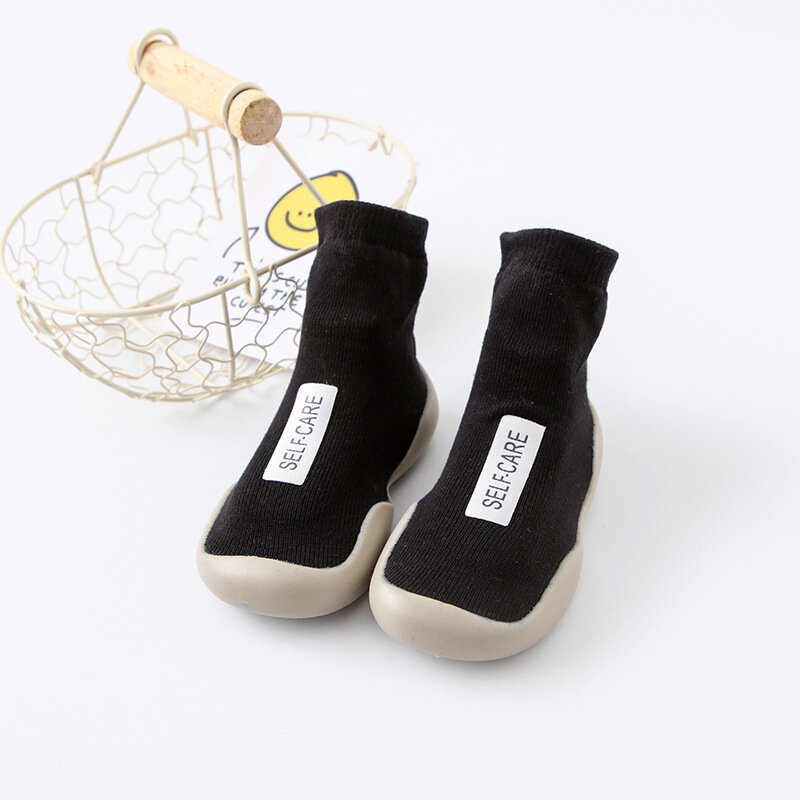 W jednolitym kolorze Unisex dziecięce wiosenne jesienne bawełniane skarpety buty dziecięce