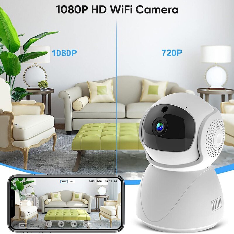 FHD Wifi PTZ camera IP CCTV bảo vệ an ninh giám sát Camera không dây thông minh tự động theo dõi màn hình bé với Google Alexa