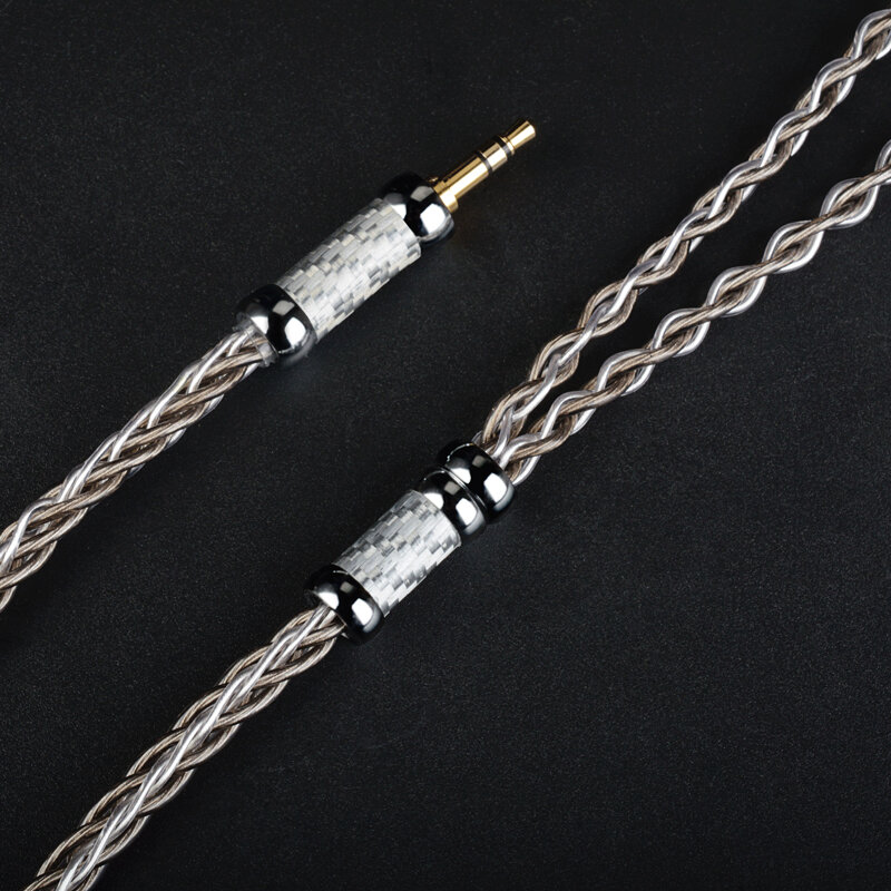 NiceHCK SilverCat 8 Cores Silver Plated Alloy HIFI Audiophile Cable 3.5/2.5/4.4mm MMCX/0.78mm 2Pin for KATO Yume2 MK4 F1 IEM