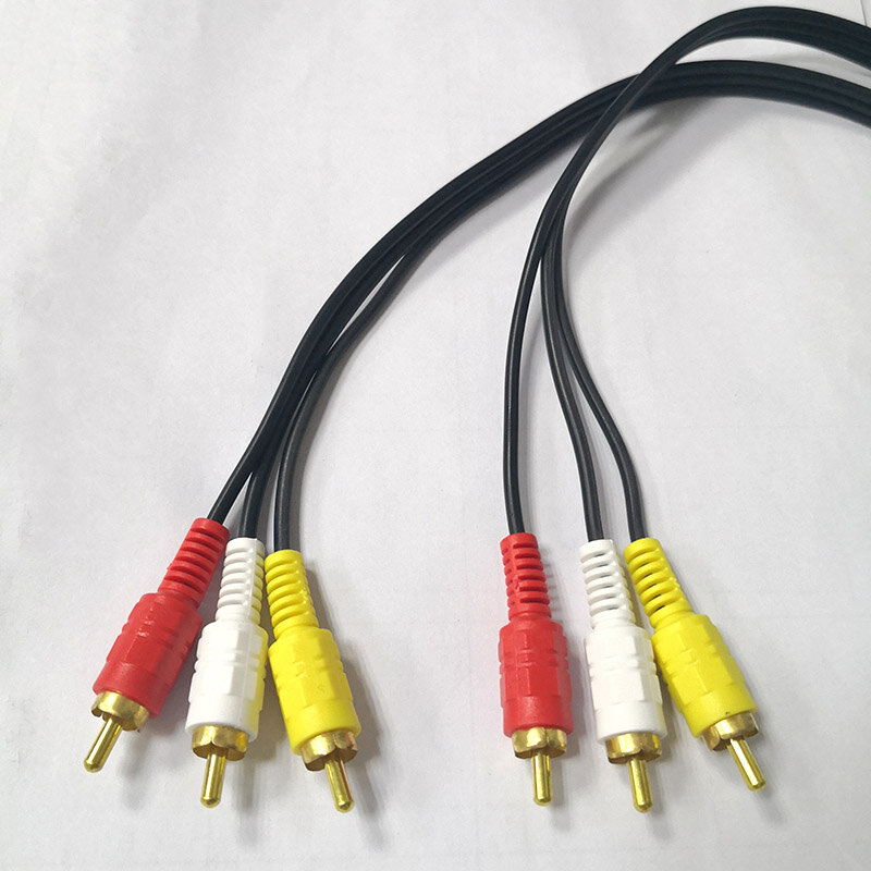 Conector de Audio y vídeo AV para altavoces de TV, Cable de venta al por menor, 3 RCA, macho a macho, 1,5 M