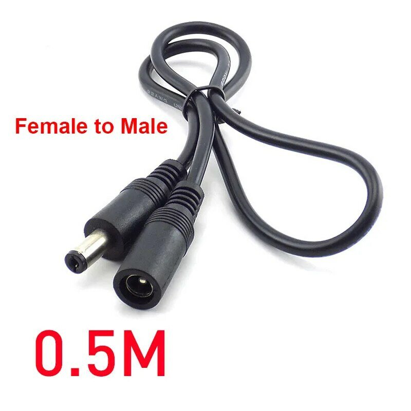 2.1x5.5mm 1 Dc perempuan ke 2/3/4/5/6/8 steker laki-laki kabel daya adaptor konektor pembagi kabel untuk lampu Led Bar Monitor CCTV D6