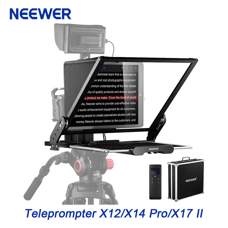 NEEWER-Teleprompter remoto, X12, X14 Pro, X17 II, compatível com iPad Pro, iPad Air, Galaxy Tab, Xiaomi, Huawei, Lenovo