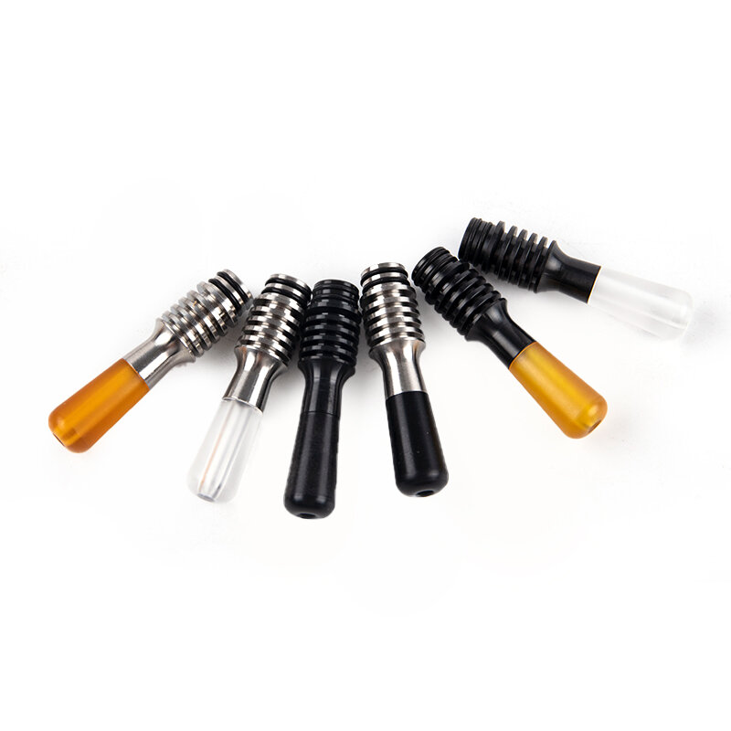 Drip Tip 510 Pipeta, Dripper Straw Joint, Resistência térmica, Anti escaldante, Base de aço inoxidável, Long 44mm, 1Pc