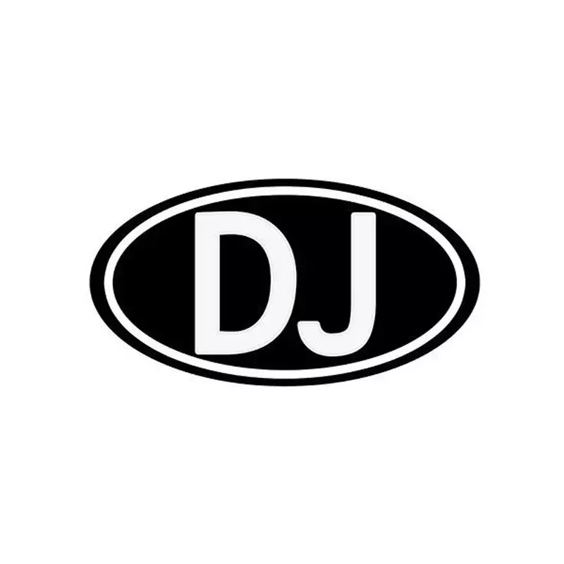 Personality Letters DJ Music Window Decal Sticker 12.5cm*6.6cm