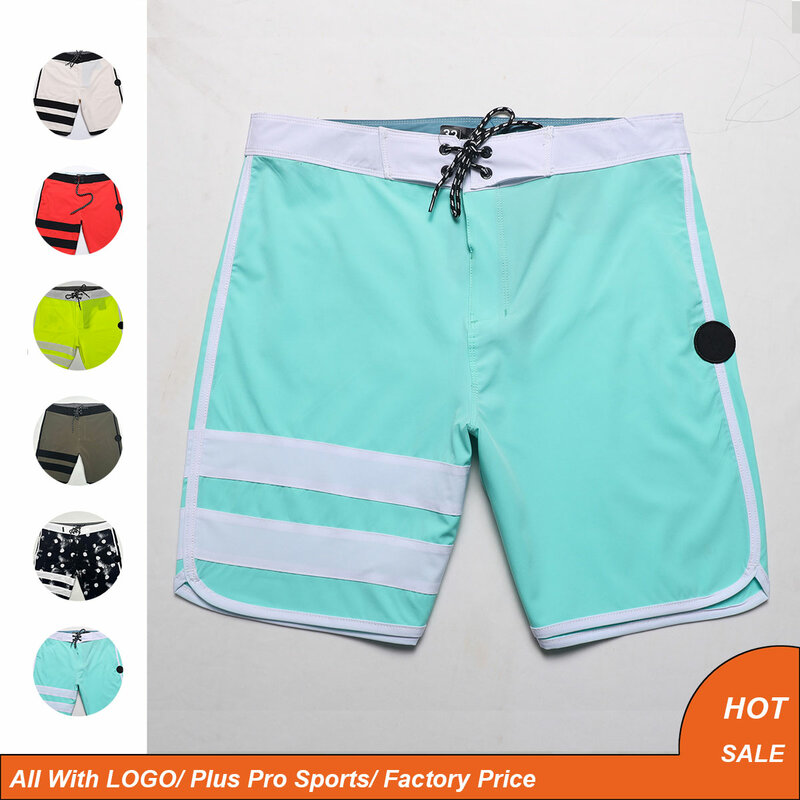 Pantalones cortos de playa para hombre, Bermudas impermeables de secado rápido, bañador deportivo de Surf, LICRA elástica, talla grande 28, 38