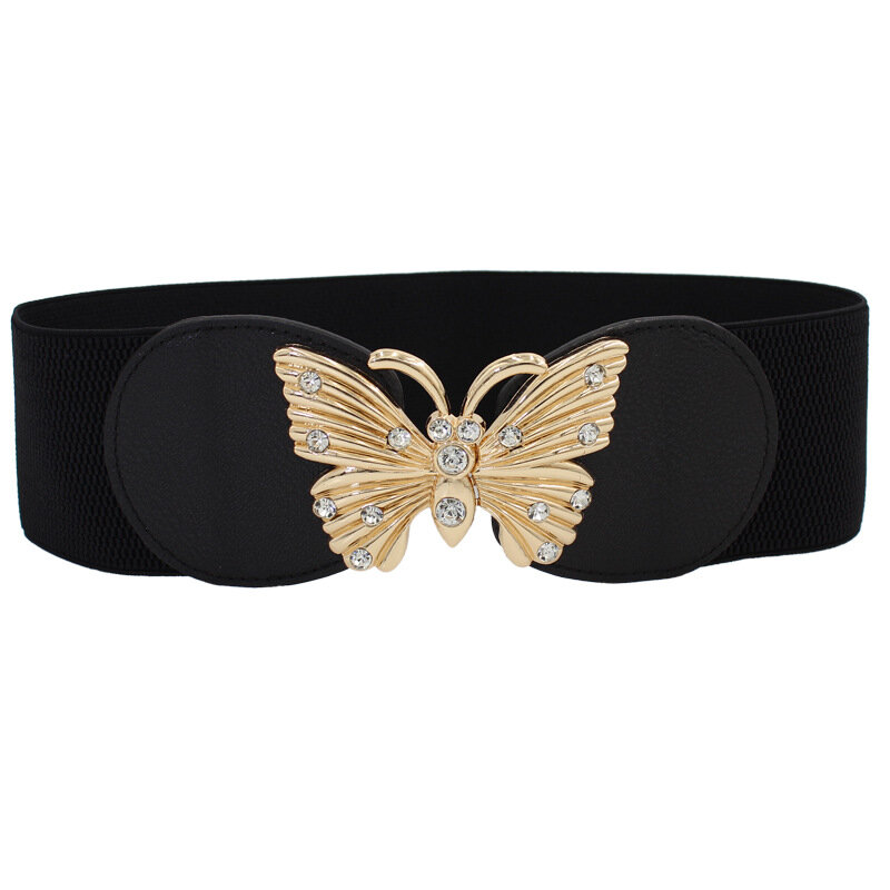 Women Stretchable Elastic Waist Belt with Heart Buckle Belt for Fashion Accessories, Casual, Western Outfits