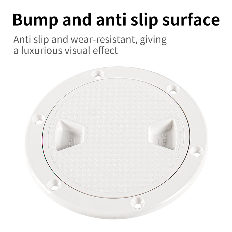 4inch Marine Round Inspection Hatch Deck Cover - Non-slip, Durable,, Suitable for Kayaks, Ocean Yachts, and Outdoor Activities