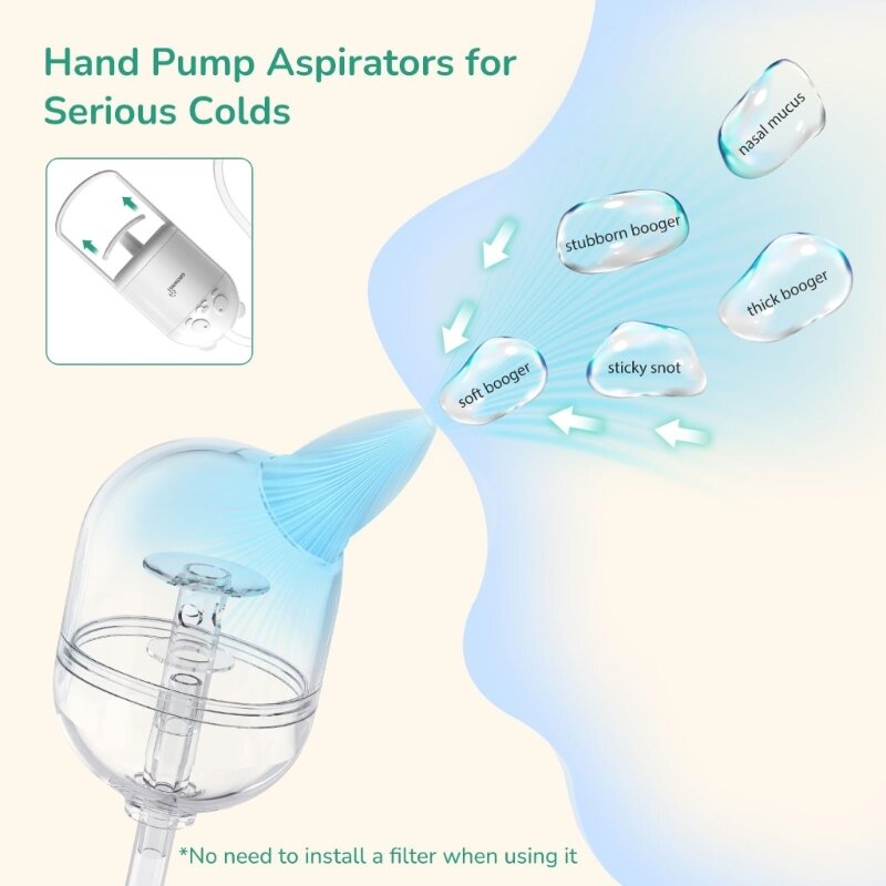 Aspirador nasal 2 1 para bebês, sucção forte, operação simples, ferramenta removedora nasal para recém-nascidos com clipe