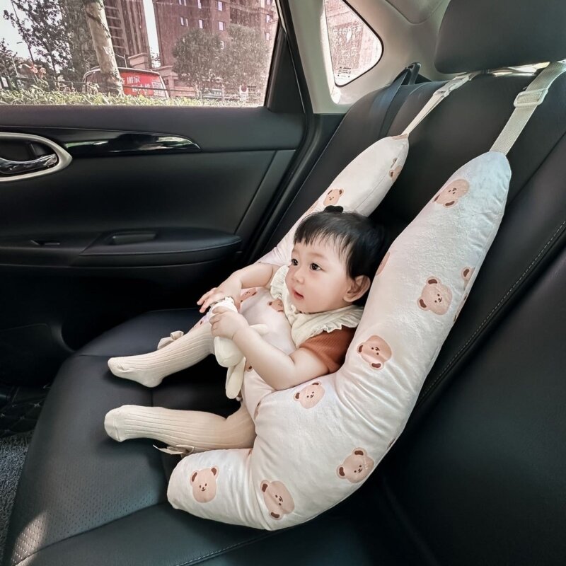 Praktyczny zagłówek samochodowy Ergonomiczna poduszka do fotelika samochodowego zapewniająca dziecku wygodne drzemki