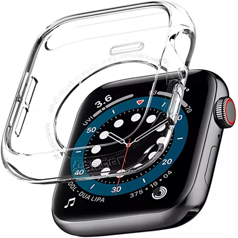 นาฬิกาครึ่งฝาครอบเคสสำหรับ Apple Watch 7 6 5 40/44/41มม.ซิลิโคนนุ่มสำหรับ IWatch Series 4 3 45/42/38Mm อุปกรณ์เสริม