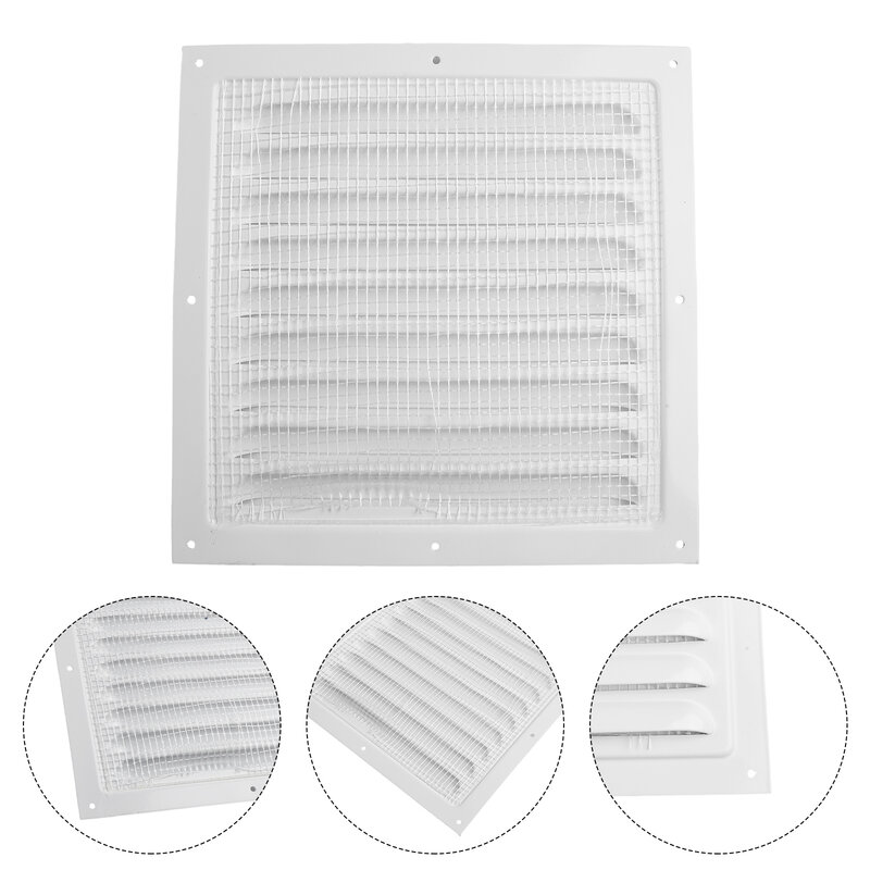 Residential or Commercial Metal Louver Vent Grille Cover Square Vent Insect Screen Ideal for All Applications!