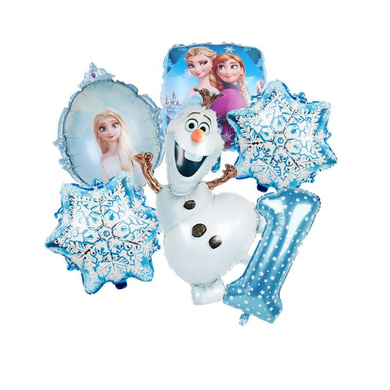 Disney-globos de aluminio para decoración del hogar, decoración de Frozen, Elsa, Anna, Baby Shower, fiesta de cumpleaños de niña, princesa Olaf