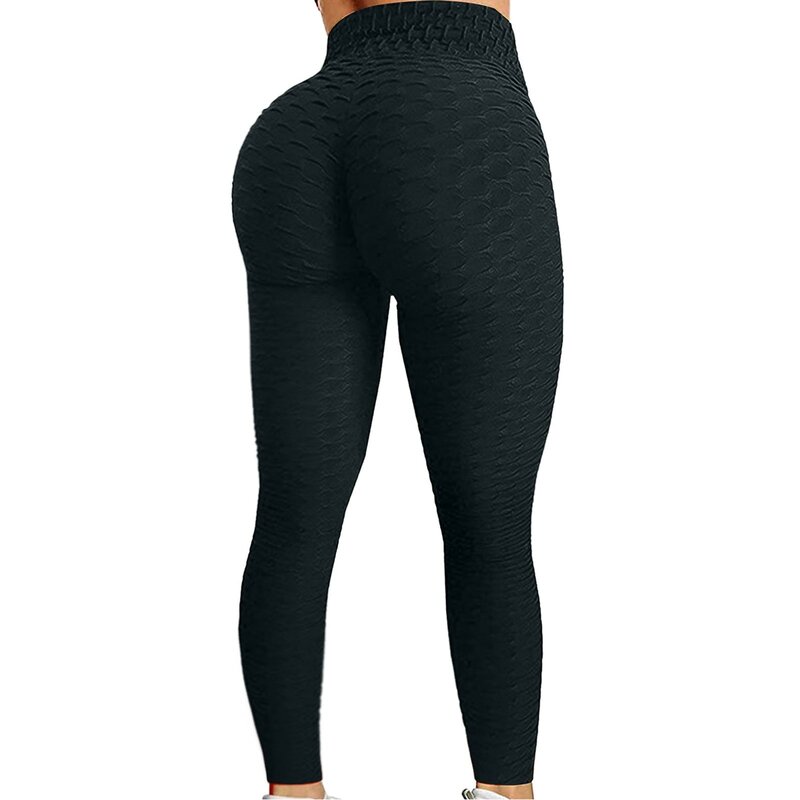 Calça de Yoga de cintura alta feminina, bolha, levantamento do quadril, exercício, fitness, corrida