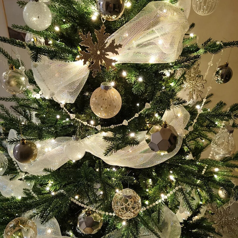 Natal malha tule rolo tecido árvore pingente, feliz natal decoração para casa, presentes de natal, artesanato diy, ano novo, 2023