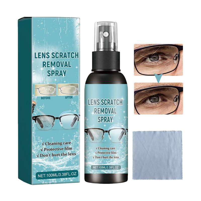 Eyeglass Lens Cleaner Spray 100ml Glasses Spray Cleaner Solution With Lens Cleaner Cloth Eyeglass Lens Cleaner Spray Kit For All