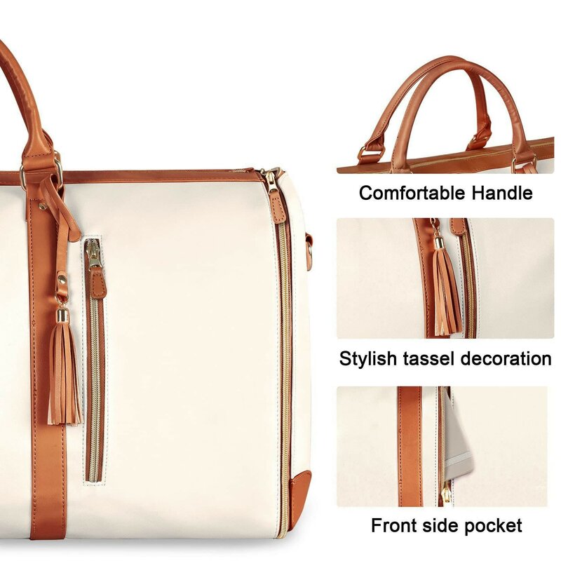 2024 Fashion Large PU Folding Suit Storage Bag Women High Capacity Luggage Handbag Travel Sport Outdoor Multi Function Organizer