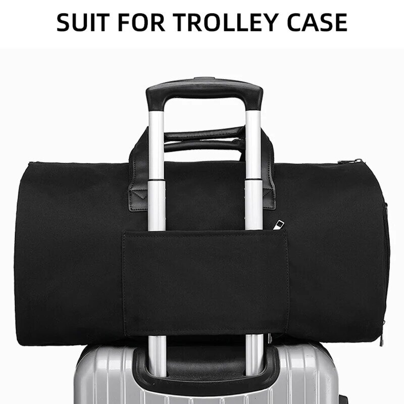 Bolsas de ropa convertibles para viaje, bolsa de lona de gran capacidad con bolsa de zapatos, equipaje de viaje de negocios de fin de semana, XM130
