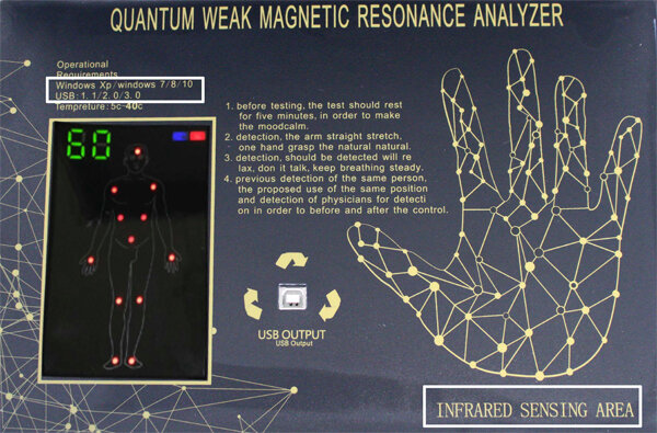 Máquina magnética do analisador da ressonância quântica do sensor infravermelho da última geração 8th